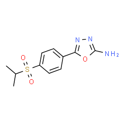 ChemSpider 2D Image | 5-[4-(Isopropylsulfonyl)phenyl]-1,3,4-oxadiazol-2-amine | C11H13N3O3S