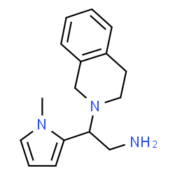 ChemSpider 2D Image | 2-(3,4-Dihydro-2(1H)-isoquinolinyl)-2-(1-methyl-1H-pyrrol-2-yl)ethanamine | C16H21N3