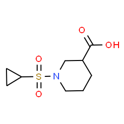 ChemSpider 2D Image | 1-(Cyclopropylsulfonyl)-3-piperidinecarboxylic acid | C9H15NO4S