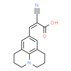 ChemSpider 2D Image | (2Z)-2-Cyano-3-(2,3,6,7-tetrahydro-1H,5H-pyrido[3,2,1-ij]quinolin-9-yl)acrylic acid | C16H16N2O2