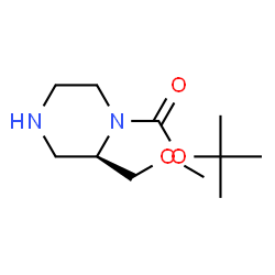 ChemSpider 2D Image | tert-butyl (2R)-2-(methoxymethyl)piperazine-1-carboxylate | C11H22N2O3