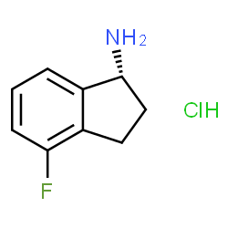 ChemSpider 2D Image | (1R)-4-Fluoro-1-indanamine hydrochloride (1:1) | C9H11ClFN
