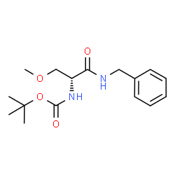 ChemSpider 2D Image | (R)-tert-Butyl 1-(benzylamino)-3-methoxy-1-oxopropan-2-ylcarbamate | C16H24N2O4