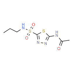 ChemSpider 2D Image | N-[5-(Propylsulfamoyl)-1,3,4-thiadiazol-2-yl]acetamide | C7H12N4O3S2