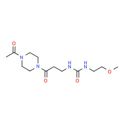 ChemSpider 2D Image | 1-[3-(4-Acetyl-1-piperazinyl)-3-oxopropyl]-3-(2-methoxyethyl)urea | C13H24N4O4