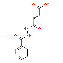 ChemSpider 2D Image | 4-Oxo-4-[2-(3-pyridinylcarbonyl)hydrazino]-2-butenoate | C10H8N3O4