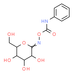 ChemSpider 2D Image | Anilino({[3,4,5-trihydroxy-6-(hydroxymethyl)tetrahydro-2H-pyran-2-ylidene]amino}oxy)methanone | C13H16N2O7