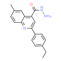 ChemSpider 2D Image | 2-(4-Ethylphenyl)-6-methyl-4-quinolinecarbohydrazide | C19H19N3O