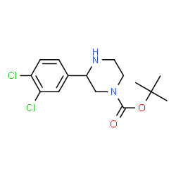 ChemSpider 2D Image | 2-Methyl-2-propanyl 3-(3,4-dichlorophenyl)-1-piperazinecarboxylate | C15H20Cl2N2O2