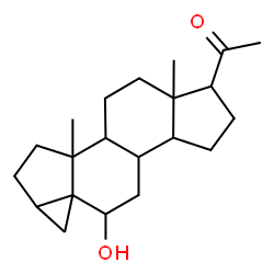 ChemSpider 2D Image | 6-Hydroxy-3,5-cyclopregnan-20-one | C21H32O2