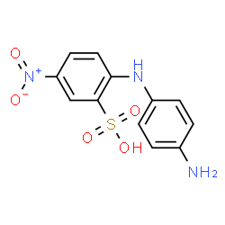 ChemSpider 2D Image | 2-(4-Aminoaniline)-5-nitrobenzenesulphonic acid | C12H11N3O5S