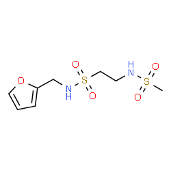 ChemSpider 2D Image | N-(2-Furylmethyl)-2-[(methylsulfonyl)amino]ethanesulfonamide | C8H14N2O5S2