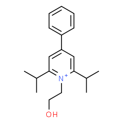 ChemSpider 2D Image | 1-(2-Hydroxyethyl)-2,6-diisopropyl-4-phenylpyridinium | C19H26NO