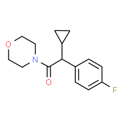 ChemSpider 2D Image | 2-Cyclopropyl-2-(4-fluorophenyl)-1-(4-morpholinyl)ethanone | C15H18FNO2