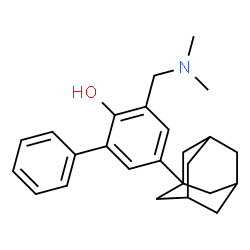 ChemSpider 2D Image | 5-(Adamantan-1-yl)-3-[(dimethylamino)methyl]-2-biphenylol | C25H31NO