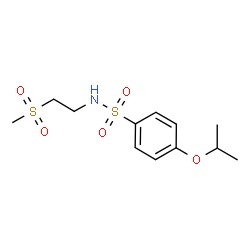 ChemSpider 2D Image | 4-Isopropoxy-N-[2-(methylsulfonyl)ethyl]benzenesulfonamide | C12H19NO5S2