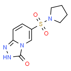 ChemSpider 2D Image | 6-(1-Pyrrolidinylsulfonyl)[1,2,4]triazolo[4,3-a]pyridin-3(2H)-one | C10H12N4O3S