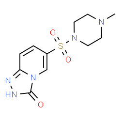 ChemSpider 2D Image | 6-[(4-Methyl-1-piperazinyl)sulfonyl][1,2,4]triazolo[4,3-a]pyridin-3(2H)-one | C11H15N5O3S