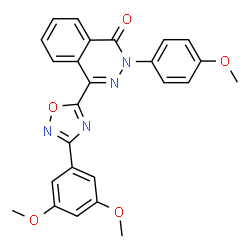 ChemSpider 2D Image | 4-[3-(3,5-Dimethoxyphenyl)-1,2,4-oxadiazol-5-yl]-2-(4-methoxyphenyl)-1(2H)-phthalazinone | C25H20N4O5