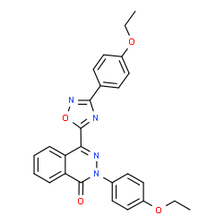 ChemSpider 2D Image | 2-(4-Ethoxyphenyl)-4-[3-(4-ethoxyphenyl)-1,2,4-oxadiazol-5-yl]-1(2H)-phthalazinone | C26H22N4O4