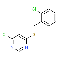 ChemSpider 2D Image | 4-Chloro-6-[(2-chlorobenzyl)sulfanyl]pyrimidine | C11H8Cl2N2S
