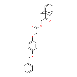 ChemSpider 2D Image | 2-(Adamantan-1-yl)-2-oxoethyl [4-(benzyloxy)phenoxy]acetate | C27H30O5