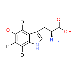 ChemSpider 2D Image | 5-Hydroxy-L-(4,6,7-~2~H_3_)tryptophan | C11H9D3N2O3