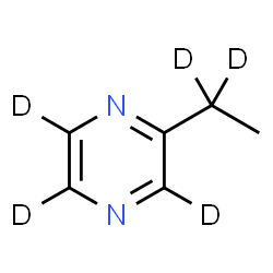 ChemSpider 2D Image | 2-[(1,1-~2~H_2_)Ethyl](~2~H_3_)pyrazine | C6H3D5N2
