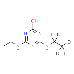 ChemSpider 2D Image | 4-[(~2~H_5_)Ethylamino]-6-(isopropylamino)-1,3,5-triazin-2(1H)-one | C8H10D5N5O
