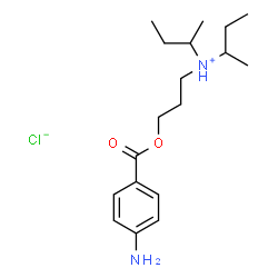 ChemSpider 2D Image | N-{3-[(4-Aminobenzoyl)oxy]propyl}-N-sec-butyl-2-butanaminium chloride | C18H31ClN2O2
