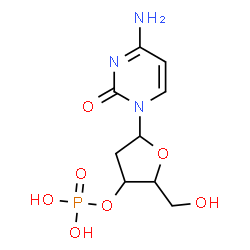 ChemSpider 2D Image | 4-Amino-1-(2-deoxy-3-O-phosphonopentofuranosyl)-2(1H)-pyrimidinone | C9H14N3O7P