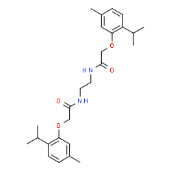 ChemSpider 2D Image | N,N'-1,2-Ethanediylbis[2-(2-isopropyl-5-methylphenoxy)acetamide] | C26H36N2O4