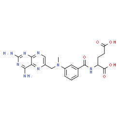 ChemSpider 2D Image | N-(3-{[(2,4-Diamino-6-pteridinyl)methyl](methyl)amino}benzoyl)glutamic acid | C20H22N8O5