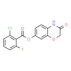 ChemSpider 2D Image | 3-Oxo-3,4-dihydro-2H-1,4-benzoxazin-7-yl 2-chloro-6-fluorobenzoate | C15H9ClFNO4
