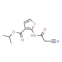 ChemSpider 2D Image | Isopropyl 2-[(cyanoacetyl)amino]-3-thiophenecarboxylate | C11H12N2O3S