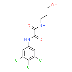 ChemSpider 2D Image | N-(3-Hydroxypropyl)-N'-(3,4,5-trichlorophenyl)ethanediamide | C11H11Cl3N2O3