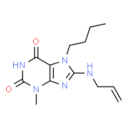 ChemSpider 2D Image | 8-(Allylamino)-7-butyl-3-methyl-3,7-dihydro-1H-purine-2,6-dione | C13H19N5O2