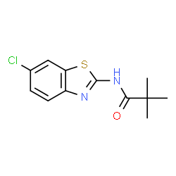 ChemSpider 2D Image | N-(6-Chloro-1,3-benzothiazol-2-yl)-2,2-dimethylpropanamide | C12H13ClN2OS