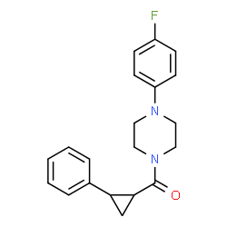 ChemSpider 2D Image | [4-(4-Fluorophenyl)-1-piperazinyl](2-phenylcyclopropyl)methanone | C20H21FN2O