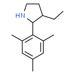 ChemSpider 2D Image | 3-Ethyl-2-mesitylpyrrolidine | C15H23N