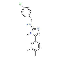 ChemSpider 2D Image | N-(4-Chlorobenzyl)-5-(3,4-dimethylphenyl)-1-methyl-1H-imidazol-2-amine | C19H20ClN3
