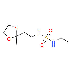 ChemSpider 2D Image | N-Ethyl-N'-[2-(2-methyl-1,3-dioxolan-2-yl)ethyl]sulfuric diamide | C8H18N2O4S