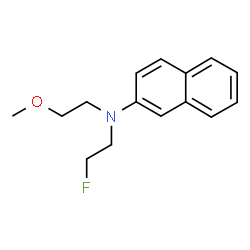 ChemSpider 2D Image | N-(2-Fluoroethyl)-N-(2-methoxyethyl)-2-naphthalenamine | C15H18FNO