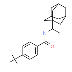 ChemSpider 2D Image | N-[1-(Adamantan-1-yl)ethyl]-4-(trifluoromethyl)benzamide | C20H24F3NO