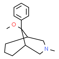 ChemSpider 2D Image | 9-Methoxy-3-methyl-9-phenyl-3-azabicyclo[3.3.1]nonane | C16H23NO