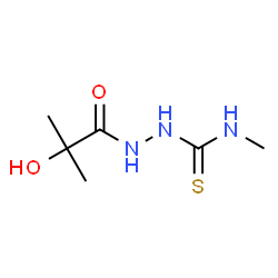 ChemSpider 2D Image | 2-(2-Hydroxy-2-methylpropanoyl)-N-methylhydrazinecarbothioamide | C6H13N3O2S
