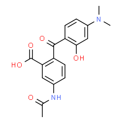 ChemSpider 2D Image | 5-Acetamido-2-[4-(dimethylamino)-2-hydroxybenzoyl]benzoic acid | C18H18N2O5