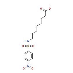 ChemSpider 2D Image | Methyl 8-{[(4-nitrophenyl)sulfonyl]amino}octanoate | C15H22N2O6S