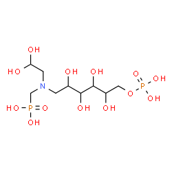 ChemSpider 2D Image | 1-Deoxy-1-[(2,2-dihydroxyethyl)(phosphonomethyl)amino]-6-O-phosphonohexitol | C9H23NO13P2