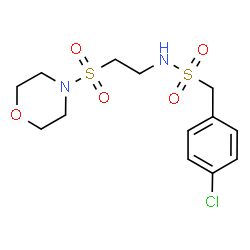 ChemSpider 2D Image | 1-(4-Chlorophenyl)-N-[2-(4-morpholinylsulfonyl)ethyl]methanesulfonamide | C13H19ClN2O5S2